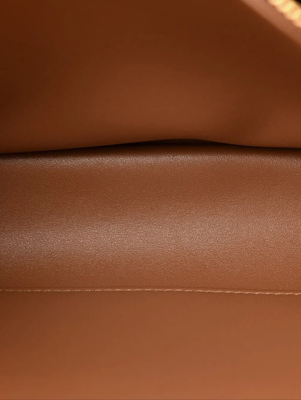 New!!! Celine Supple Calfskin Medium Nino Bronze Authenticated BROWN Tan - Picture 8 of 16